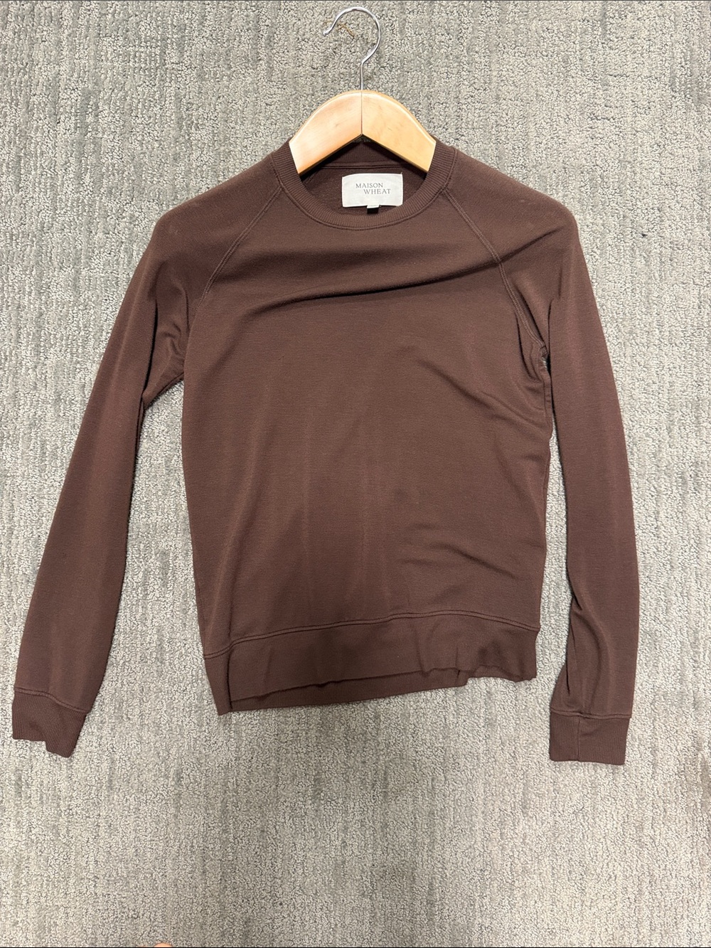 MAISON KITSUNE women's Chocolate Brown Crewneck Sweatshirt